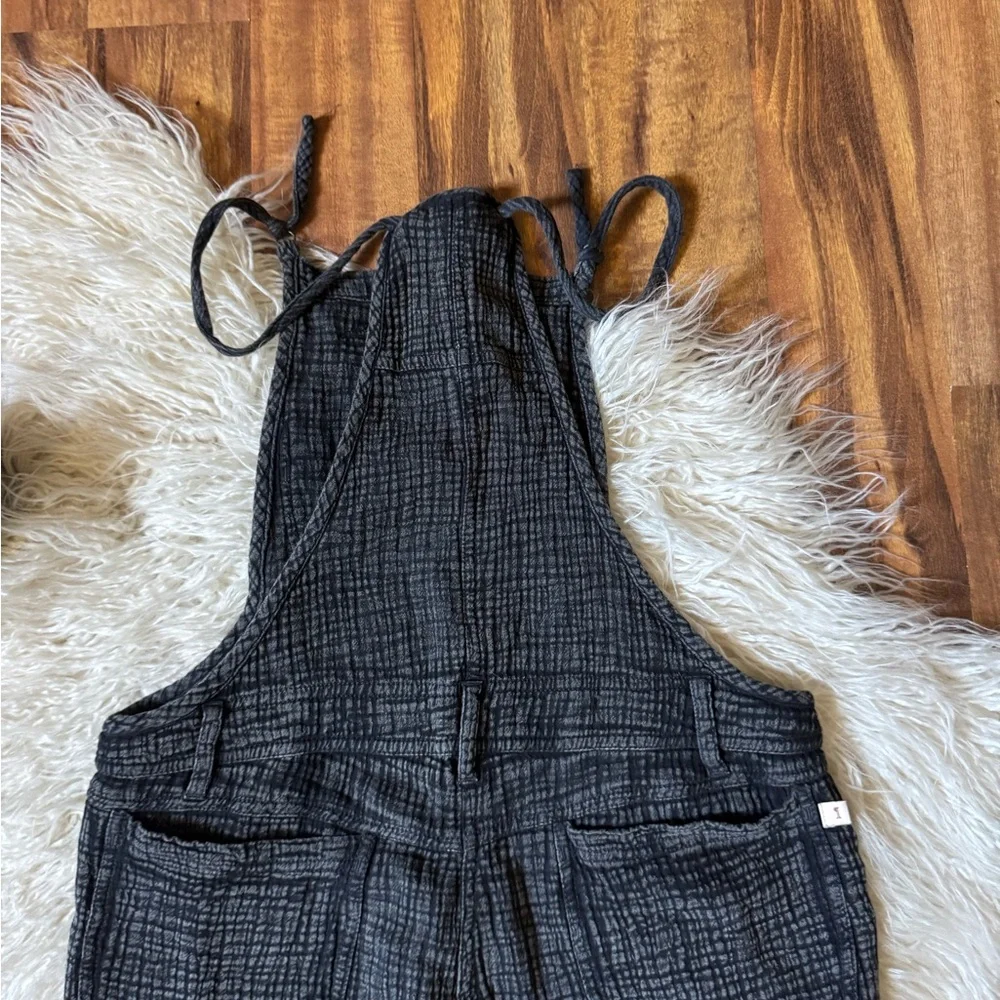 Pilcro Anthropologie Gauze Painters Overalls Gray - Picture 8 of 8